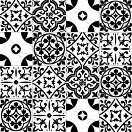 کاشی سرام آرا برند آرژنا طرح نانگا سفید مشکی دکور مات سایز 15*15