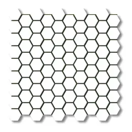 کاشی استخری سرام آرا برند آرژنا کد CG White 1 سفید براق سایز شش ضلعی