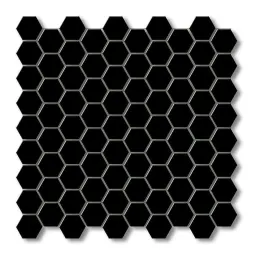 کاشی استخری البرز مشکی کد SG Black 1 براق شش ضلعی