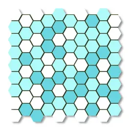کاشی استخری البرز میکس آبی کد 1 SGA URS براق شش ضلعی