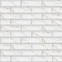 کاشی سرام آرا برند آرژنا طرح اورست سفید گلد براق سایز 30*10